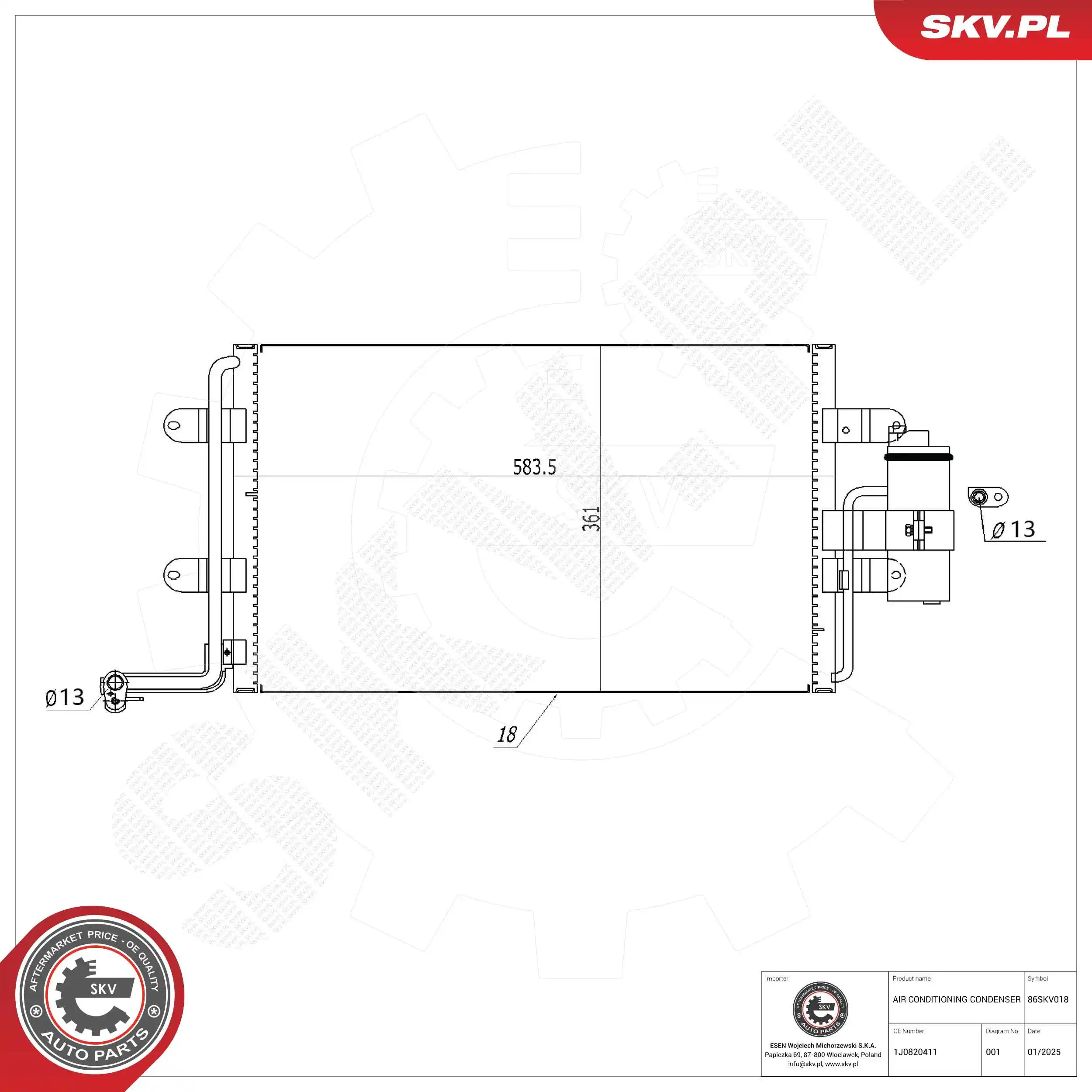 Condenser, air conditioning